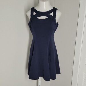 Gabby Skye Cute Classy Dress ~ Sz 8 ~ Navy Blue ~ Above Knee ~ Sleeveless